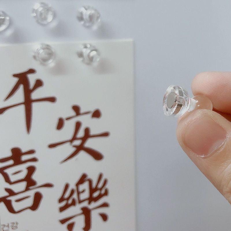 Clear Acrylic Magnetic Push Pins for Fridge & Bulletin Boards