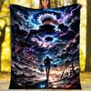 1pc Gojo Satoru (2) Theme Blanket - Digital Print, Polyester, Cozy for All Seasons, Perfect for Outdoor, and Travel