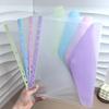 A4/Long File Bag Loose Leaf Transparent Data Book 11Hole File Organizer Mixed Color Binder Pouch