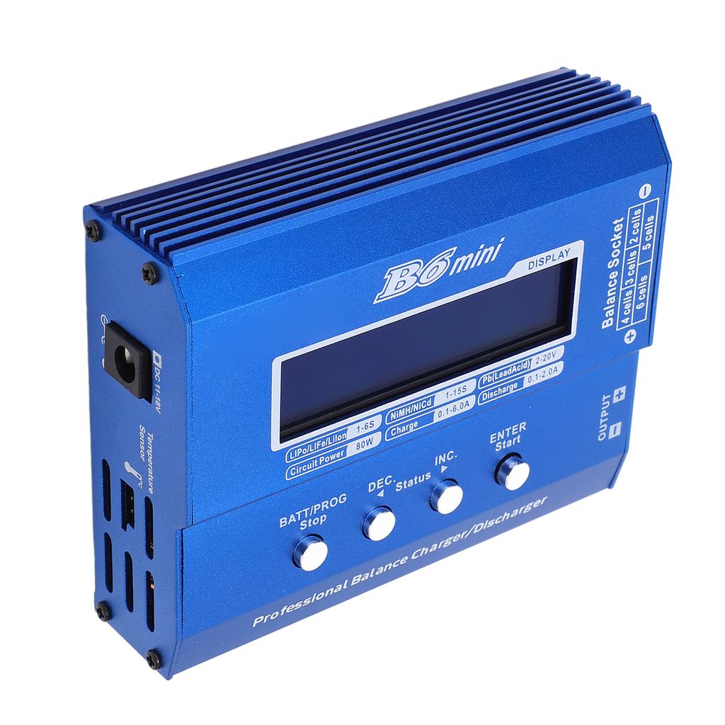 Încărcător inteligent de baterie Lipo Litiu încărcător de echilibrare a bateriei Descărcător 80W 6A DC 11?18V