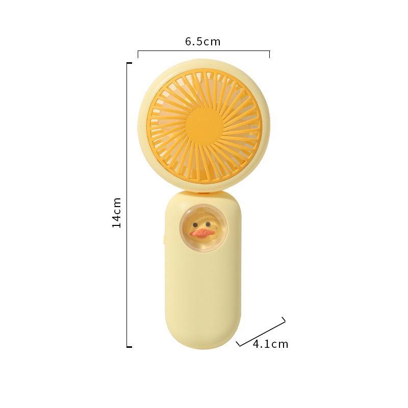 

Ручной мини-маленький вентилятор с мультяшным милым домашним животным, поводок на шее, складной и компактный, небольшой вентилятор для переноски, перезаряжаемый UBS жёлтый
