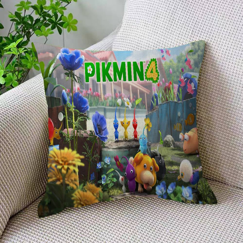 Pikmin Spel Anime Kudde Anime Kudde Soffa Säng Huvudkudde Överdrag Kuddfodral 45x45 Cm Mode