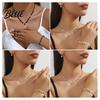 Braut-Halsketten-Ohrring-Set 3 Teile/Set Damenschmuck Strass-Choker