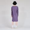 Champion Long Sleeve Crew Neck CottonUSA Script Dull Women's Dress, 100% Cotton, Logo, Purple, CW-W401