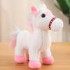 Fluffy Tail Pony Plush Toys Long Mane Cartoon Horse Stuffed Toy  Easter Gifts
