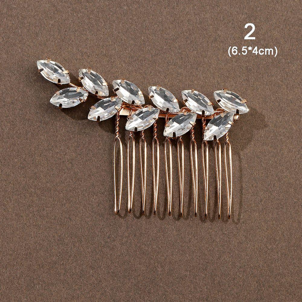 Romantic Hair Jewelry Pearl Leaves Tiara Headpiece Hair Combs Bridal Clips Flower Hair Pin