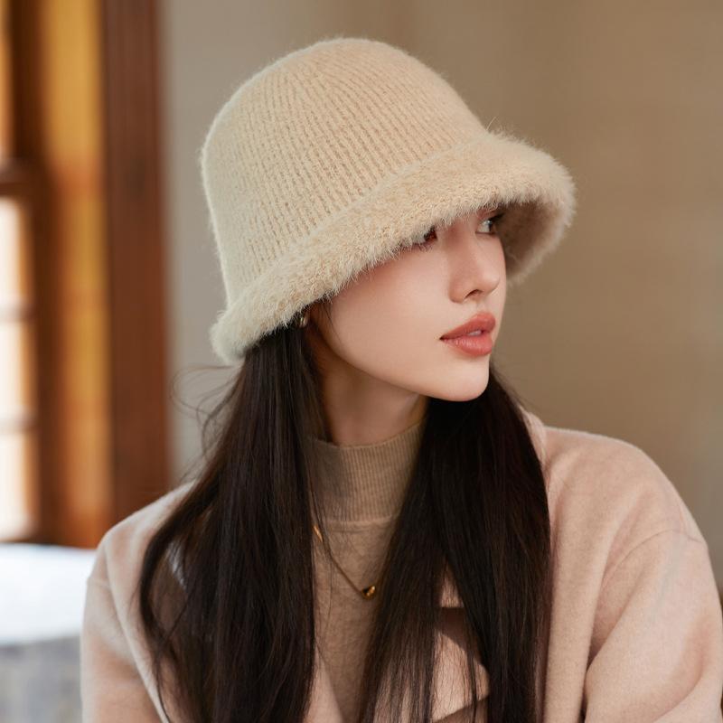 Шляпа женская плюшевая панама, зимняя теплая шляпа-умывальник, модная универсальная панама