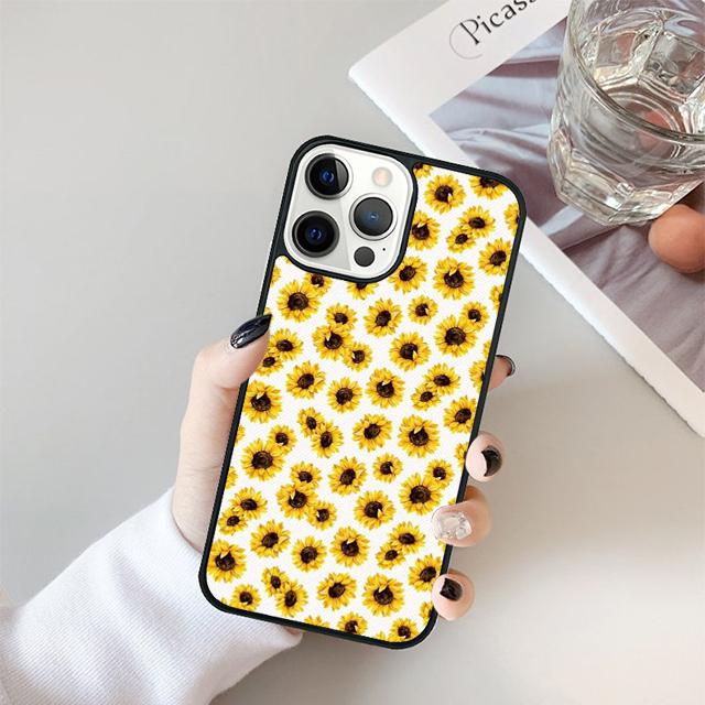 Coque de téléphone florale tournesol pour iPhone 17 Air 15 16 11 12 13 14 Pro Max Housse pour iPhone 17 Air Max Plus coque Fundas