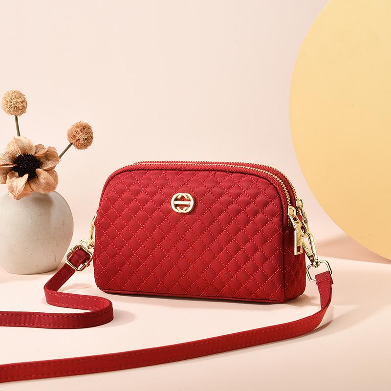 Women's Bag Oxford Cloth Mobile Phone Bag Women's Diamond Bag Mom Bag One Shoulder Messenger Bag Change Bag