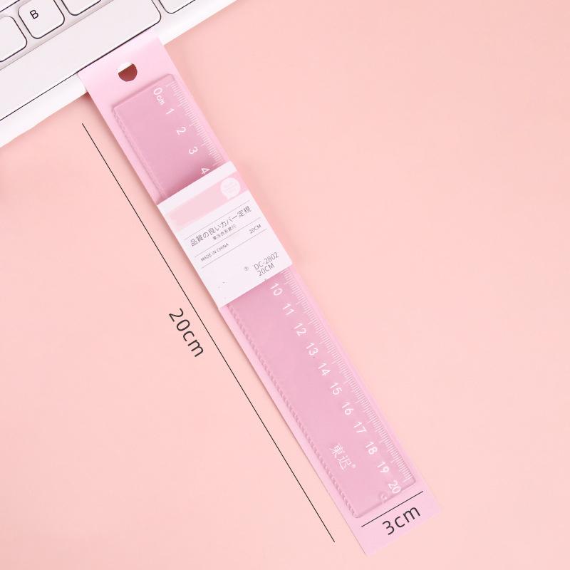 Plastic Ruler Premium 20cm Ruler Stationery Ruler Minimalist For Student Supplies Classroom Back-To-School Season