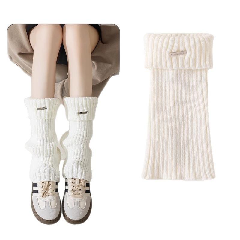 

Female Winter Thickened Warm Fashion New Calf Pile Stocking 1 pair білий