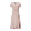 Spring 2026 Grey Rose V-Neck Dress