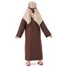 Kids Boys Arab Grandpa Middle Eastern Shepherd Elder Robe Dress Cloak Set Halloween Cosplay Costumes Kindergarten Performance Role Play Outfit