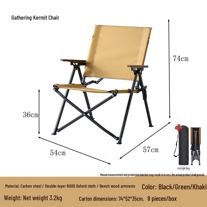 Kermit Outdoor Folding Chair - Portable Camping, Picnic & Fishing Equipment