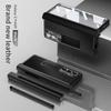 Magnetic Snap-on Case Galaxy Z Fold5 With Leather Texture Full Coverage Shockproof Kickstand Stylus Slot