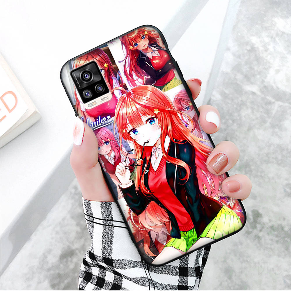 Black Case for Xiaomi Redmi 13C Note 9 iPhone XR 7 8 14 15 11 12 13 X XS Pro Max Samsung A25 S23 S24 FE Ultra Plus The Quintessential Quintuplets