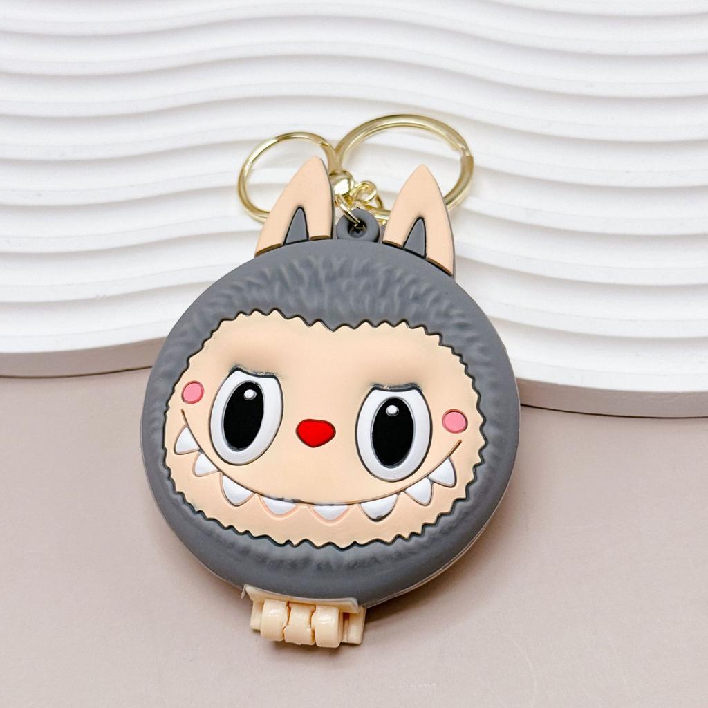 Function 3-in-1 Keychain Decorative Pendant Girls Portable Small Mirror Pendant