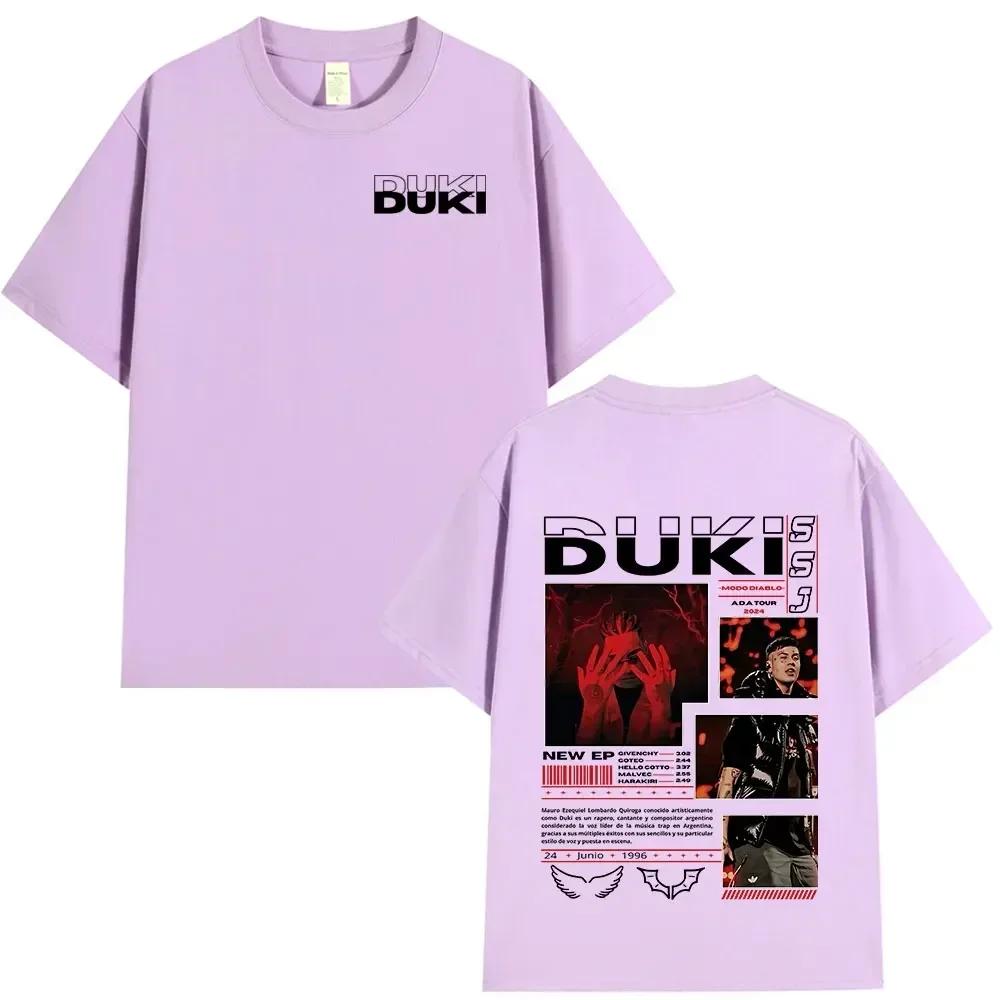 Rapper Duki ADA Tour Merch Tshirt Unisexs Unisex Clothing Cotton Cozy Oversized Tshirts Hip Hop Short Sleeve T Shirts Streetwear