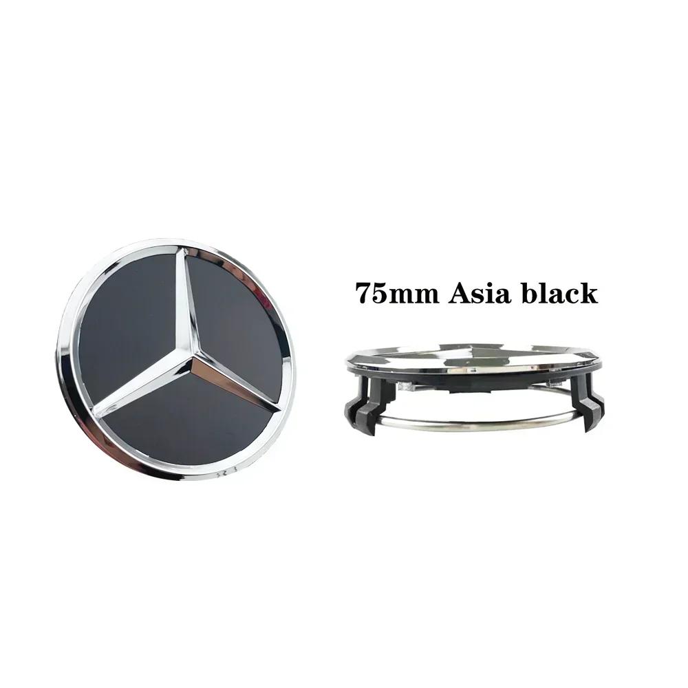 

For Mercedes Benz 4pcs 75mm Car Wheel Center Caps Hub Caps Rims Cover For Mercedes Benz AMG A B C S Class E GLA CLA GLB GLE GLK