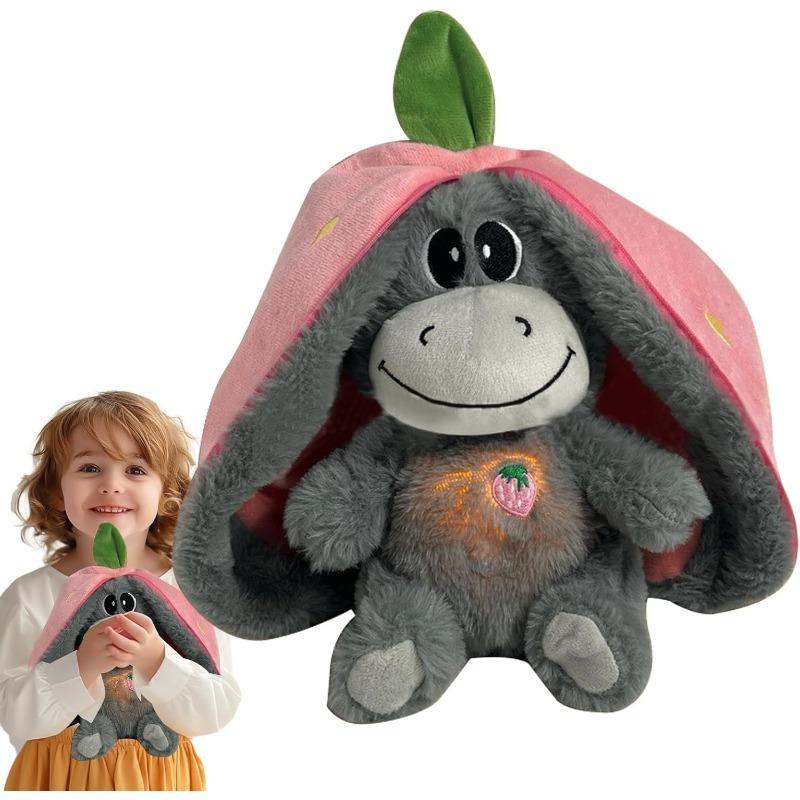 

Плюшевая игрушка для релаксационного дыхания, Игрушка спящее животное, Мягкий светящийся музыкальный ослик, Реалистичное движение дыхания, Помощь для комфортного сна для детей зелёный