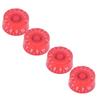 4PCS Acrylic Material Electric Guitar Knobs Red /Golden Tone Control Knobs  Electric Guitar