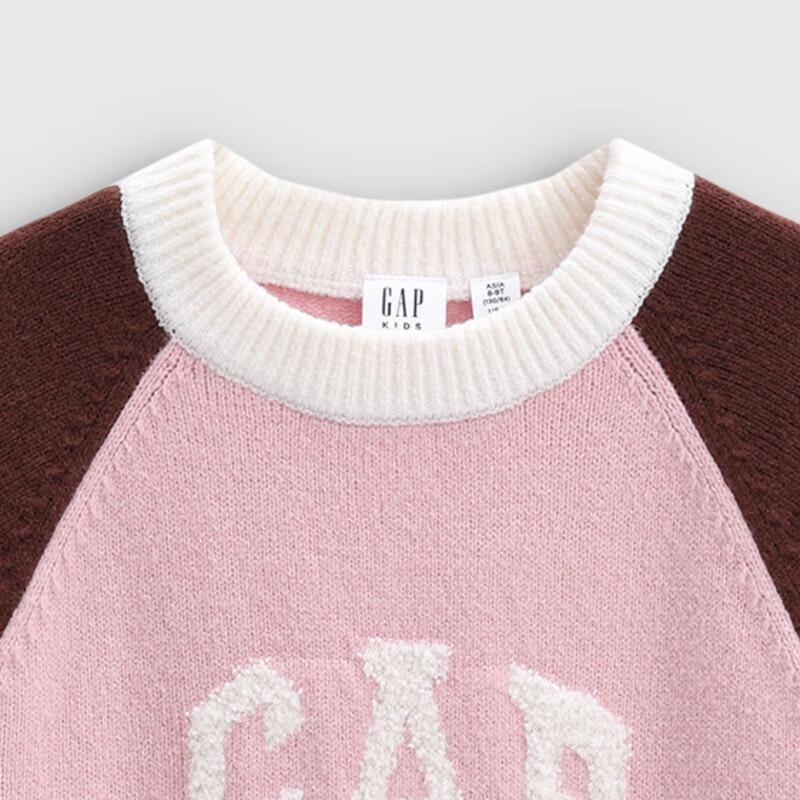 Gap Girls' Letter Logo Color-Block Raglan Knit Top