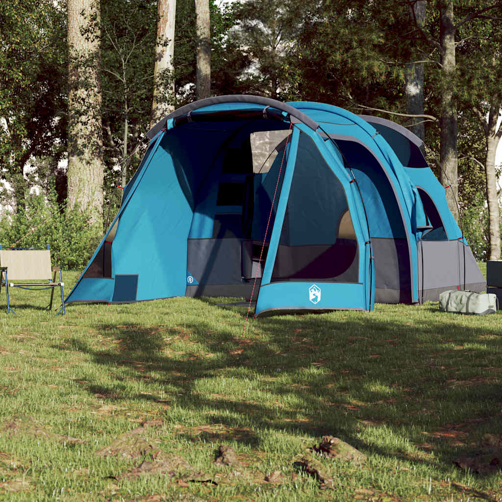 Tunnel Tent for 4 Persons Blue Waterproof