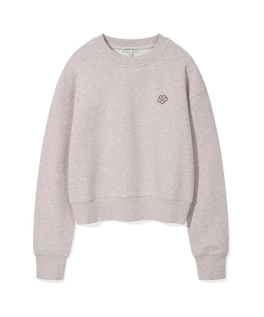 WACKY WILLY Women'S Lily Wappen Crop Sweatshirt Pink