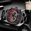 Men's Date Luminous Watch Stainless Steel Band Quartz Wristwatch & Stainless Steel Bracelet, Men's Gift