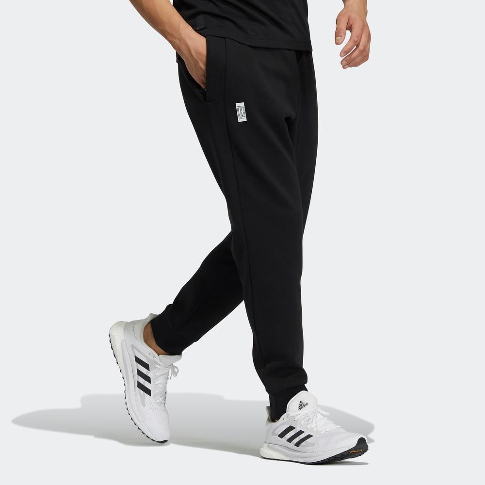 adidas Solid Color Small Logo Track Pants Men Bottoms Black H39255