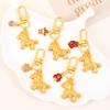 Chinese Style Horse Key Ring Zinc Zinc Alloy Zodiac Pony Bag Pendant Cute Gold Pony Keychain  Birthday Gift
