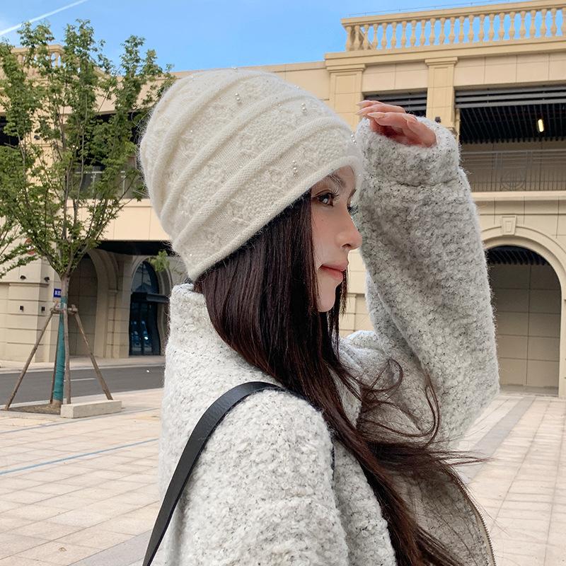 Winter Double-layer Thermal Hat New Fashion Middle-aged and Elderly Ear Protection Knitted Wool Hat