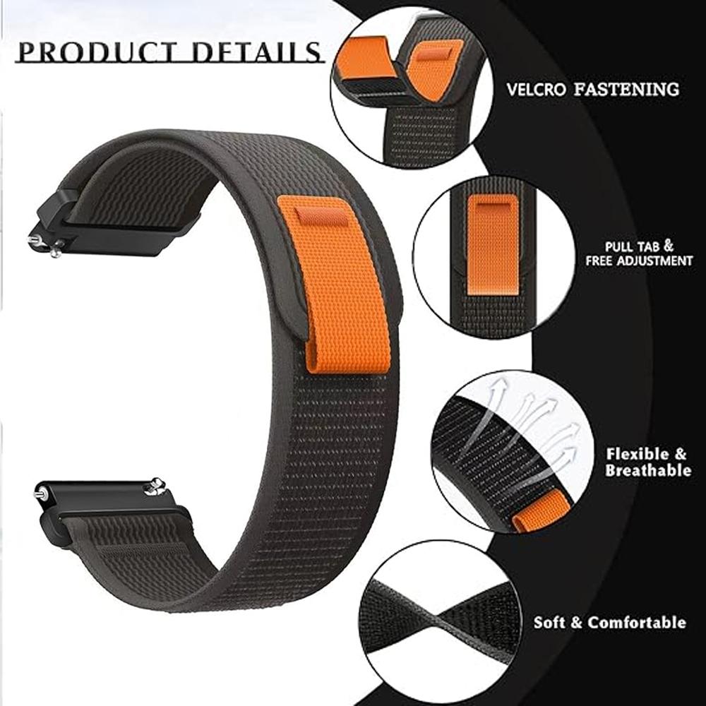 Trail Loop Strap for Amazfit bip 6 5/Active 3 2/T-Rex 3 Pro/Balance 2/helio Sport Bracelet Correa Nylon belt amazfit GTS/GTR 3 4