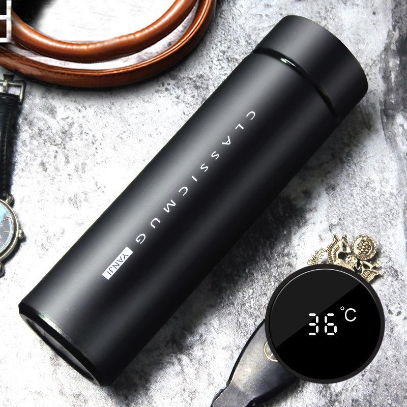 Термос-чашка 480 мл, термосы, портативная термос-чашка из нержавеющей стали, бутылка для воды, кружка для чая, офисный термос-чашка 480ml чёрный