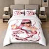 3Pcs Bed Set,Lady Gaga 1 Duvet Cover and 2 Pillowcases, Printed Bedding Decor For Guest Room