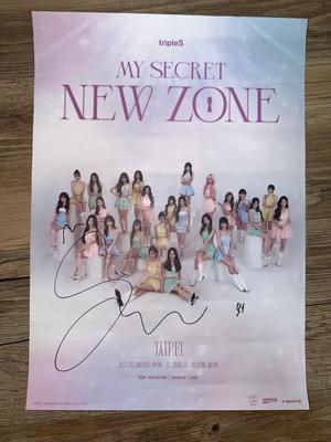 TRIPLES Solrin Belle Fille Concert Affiche Autographiée