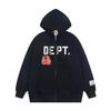 2024 New Trendy GALLERY DEPT High-Quality Pure Cotton Casual Loose Unisex Zipper Hoodie Sweatshirt