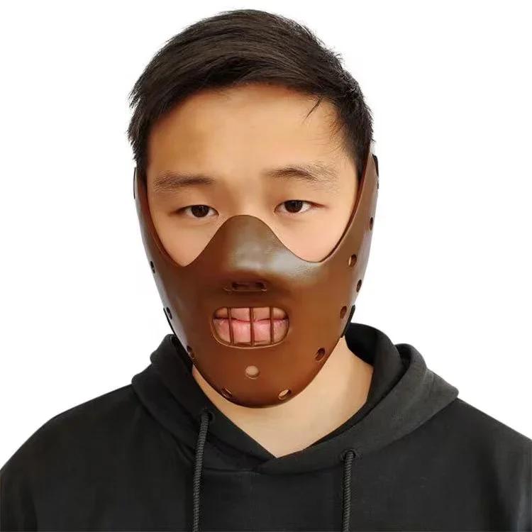 Hannibal Masks Horror Hannibal Scary Resin Lecter The Silence of The Lambs Masquerade Cosplay Party Halloween Mask 3 Colors