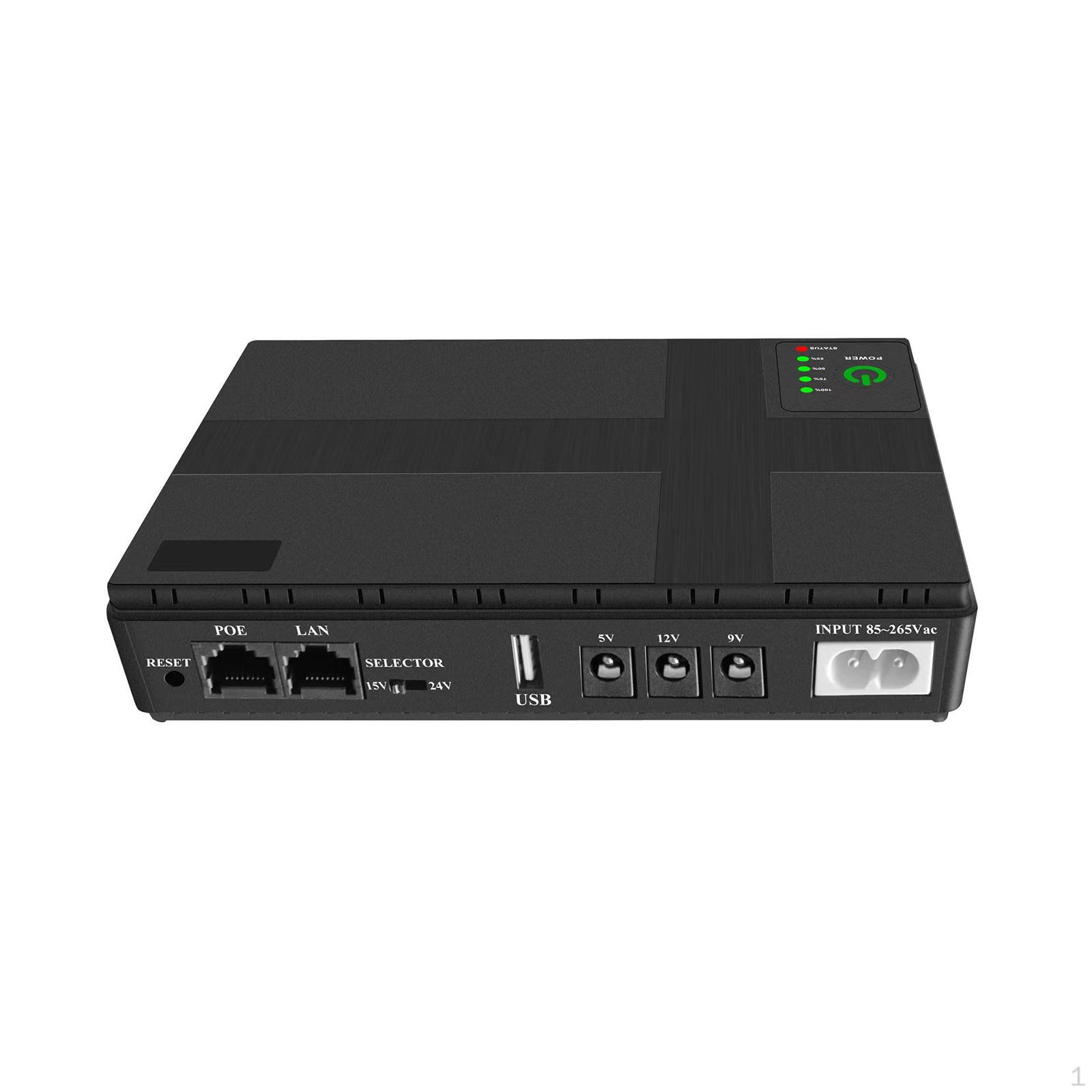 

Джерело безперебійного живлення EU Plug Stable 5V 9V 12V for Home Office Router Black чорний