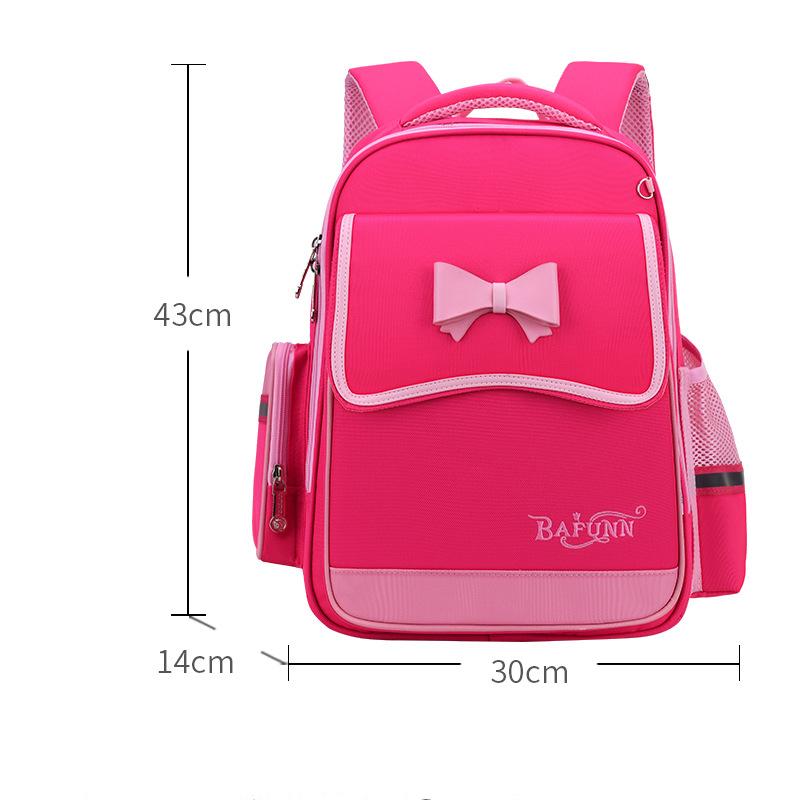 Breathable Lightweight Backpack Primary School Girls Children Cute Bowknot School Bag