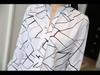 2024 Spring/Autumn Casual Striped Loose Stand Collar White Long Sleeve Women's Pullover Shirt