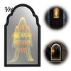 Floating Spirit Mirror Display Halloween Glowing Ghost Mirror, USB Light Up Spooky Scary Ghosts, Hologram LED for Party Prank Decor Haunted