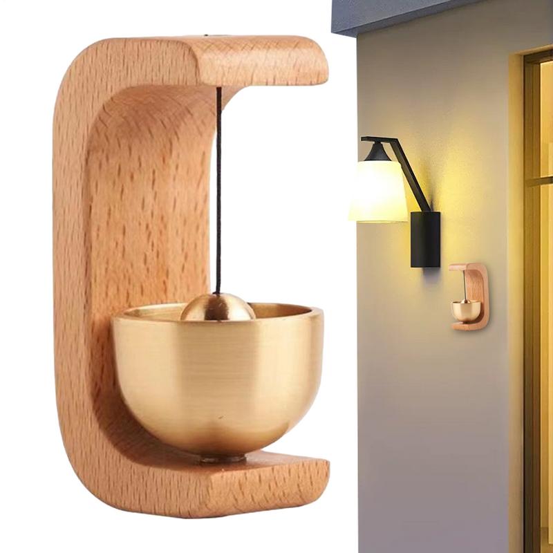 New Magnetic Shopkeepers Bell Wood Doorbell Wind Chime for Refrigerator Room Porch Garden Backyard Home Garden Windchime