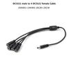 5.5x2.1mm Power Splitter Cable 1 To 2 3 4 Way Adapter For CCTV Router LED Light 40cm Length