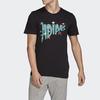Adidas T Shirts Men's Black Crew Neck Moderate Straight Fit FN1744