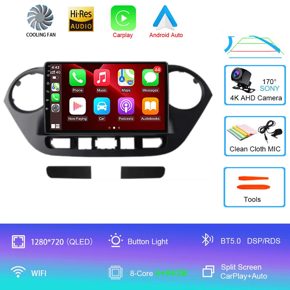 Car Radio Android 14 for Hyundai Grand I10 2013-2018 Multimedia Player 2Din GPS Navigation Carplay Stereo DVD Head Unit Speakers