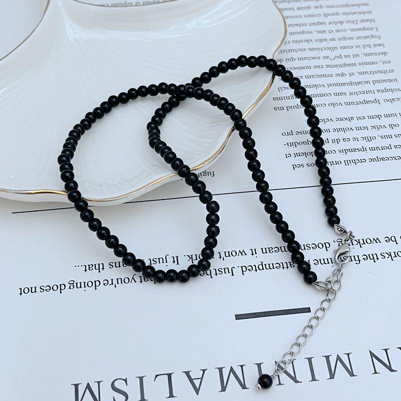 New chinoiserie retro black agate necklace casualaccessible luxury handmade beaded whiteelegant exquisite beaded necklace