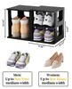 HAIXIN Slim Shoe Rack, Height Adjustable, 5 Tiers X 2, Space-Saving, Easy Assembly, Stackable, Compact Design (Approx. W48.6 X D26 X H58.3cm)