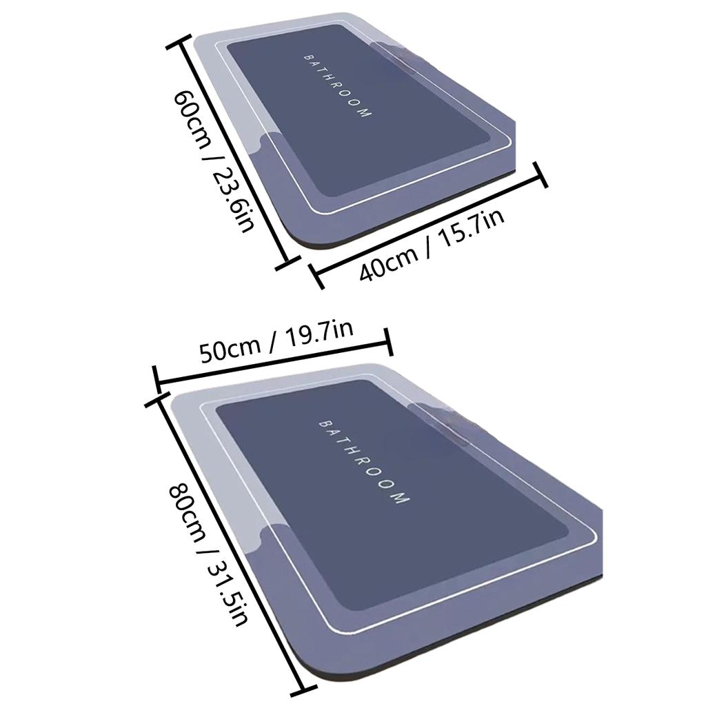 Simple flannel bathroom mat furry shower room non-slip floor mat thick sponge toilet absorbent floor mat bedroom door mat