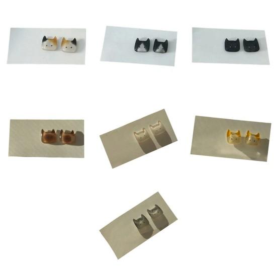1 Paire Boucles d'Oreilles Clous Sans Bavures Légères Design Chaton Clous d'Oreilles Sans Allergène Invisibles Non Irritantes Boucles d'Oreilles Bijoux Cadeau